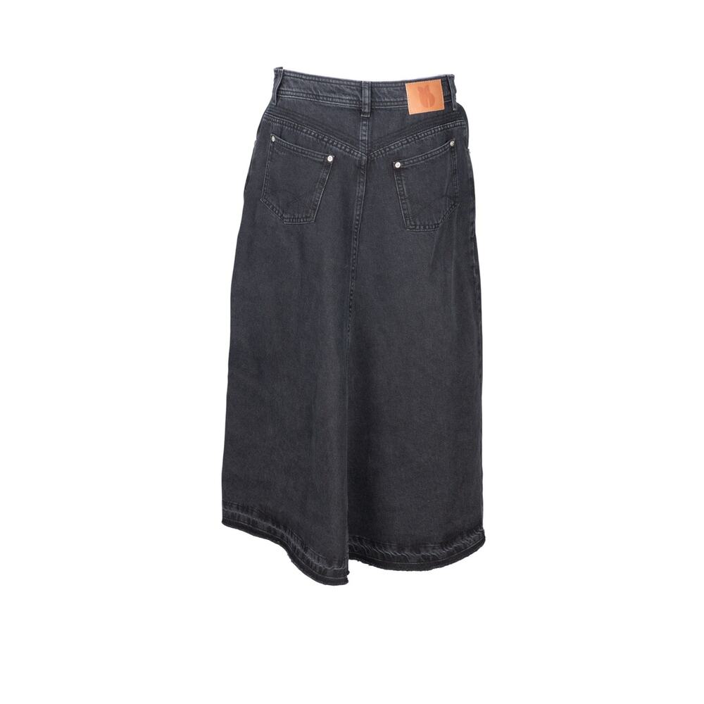 BA&SH Black Denim Midi Jean Skirt Size M - Picture 2 of 2